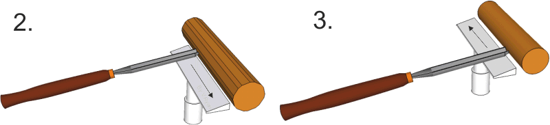 Spindle gouges are also used for roughing out material, but in 