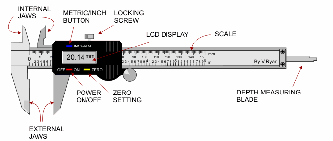 Details about   Electronic Digital Precision Lcd Vernier Caliper Tool Ruler Measuring Gauge 